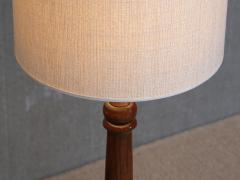 Charles Dudouyt Charles Dudouyt Attributed Floor Lamp in Turned Oak France 1950s - 4823651