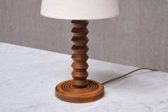 Charles Dudouyt Charles Dudouyt Attributed Table Lamp in Oak with Ivory Shade France 1950s - 3799394