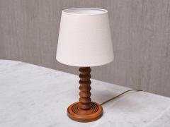 Charles Dudouyt Charles Dudouyt Attributed Table Lamp in Oak with Ivory Shade France 1950s - 3799396