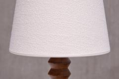 Charles Dudouyt Charles Dudouyt Attributed Table Lamp in Oak with Ivory Shade France 1950s - 3799398