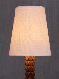 Charles Dudouyt Charles Dudouyt Attributed Table Lamp in Oak with Ivory Shade France 1950s - 4111153