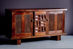 Charles Dudouyt Charles Dudouyt Brutalist Credenza in Oak Brass - 4395534