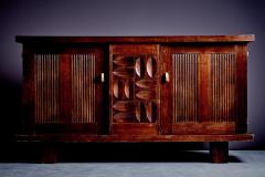Charles Dudouyt Charles Dudouyt Brutalist Credenza in Oak Brass - 4395540