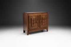 Charles Dudouyt Charles Dudouyt Oak Carved Sideboard with Brass Keys France 1940s - 3075506
