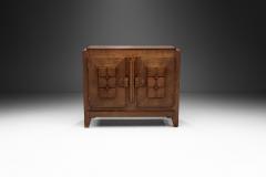 Charles Dudouyt Charles Dudouyt Oak Carved Sideboard with Brass Keys France 1940s - 3075518