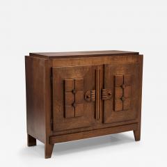 Charles Dudouyt Charles Dudouyt Oak Carved Sideboard with Brass Keys France 1940s - 3088605