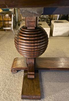 Charles Dudouyt Charles Dudouyt spectacular sphere shaped legs oak dinning table - 1767999