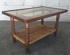 Charles Dudouyt Charles Dudouyt style organic brutalist coffee table with hay accent - 1755718