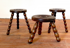 Charles Dudouyt FRENCH CARVED STOOLS - 2818420