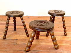 Charles Dudouyt FRENCH CARVED STOOLS - 2818455