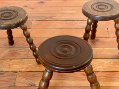 Charles Dudouyt FRENCH CARVED STOOLS - 2818462