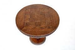 Charles Dudouyt FRENCH OAK SIDE CARVED TABLE ART DECO AFRICANIST INFLUENCE - 3561872