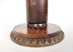 Charles Dudouyt FRENCH OAK SIDE CARVED TABLE ART DECO AFRICANIST INFLUENCE - 3561875