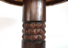 Charles Dudouyt FRENCH OAK SIDE CARVED TABLE ART DECO AFRICANIST INFLUENCE - 3561882