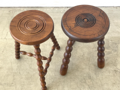 Charles Dudouyt FRENCH TRIPOD STOOLS - 2670899