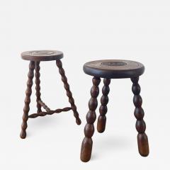 Charles Dudouyt FRENCH TRIPOD STOOLS - 2673413
