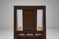 Charles Dudouyt Four Oak Chairs in the manner of Charles Dudouyt France 20th Century - 4543395