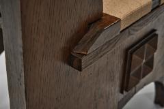 Charles Dudouyt Four Oak Chairs in the manner of Charles Dudouyt France 20th Century - 4543399