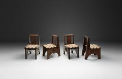 Charles Dudouyt Four Oak Chairs in the manner of Charles Dudouyt France 20th Century - 4561930