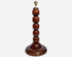 Charles Dudouyt Large lamp base in turned wood attributed to Charles Dudouyt France circa 1940 - 4372184