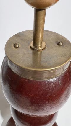 Charles Dudouyt Large lamp base in turned wood attributed to Charles Dudouyt France circa 1940 - 4372189