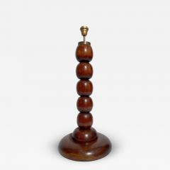 Charles Dudouyt Large lamp base in turned wood attributed to Charles Dudouyt France circa 1940 - 4372377