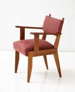 Charles Dudouyt Oak Armchair by Charles Dudouyt France c 1940 - 3296985
