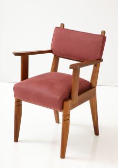 Charles Dudouyt Oak Armchair by Charles Dudouyt France c 1940 - 3296987