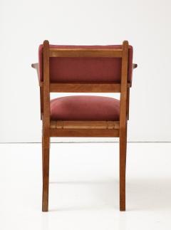 Charles Dudouyt Oak Armchair by Charles Dudouyt France c 1940 - 3296991