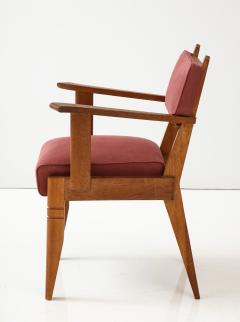 Charles Dudouyt Oak Armchair by Charles Dudouyt France c 1940 - 3296992