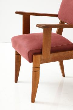 Charles Dudouyt Oak Armchair by Charles Dudouyt France c 1940 - 3296993