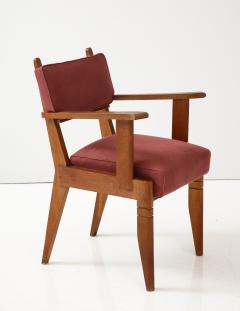 Charles Dudouyt Oak Armchair by Charles Dudouyt France c 1940 - 3296995
