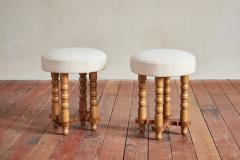 Charles Dudouyt Pair of Petite Charles Dudouyt Stools - 3897518