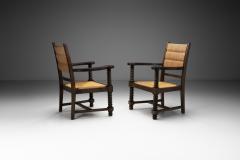 Charles Dudouyt Pair of Straw Armchairs in the manner of Charles Dudouyt Europe ca 1940s - 4244405