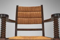 Charles Dudouyt Pair of Straw Armchairs in the manner of Charles Dudouyt Europe ca 1940s - 4244408