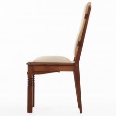 Charles Dudouyt Rare Set of Six French Oak Dining Chairs by Charles Dudouyt C 1940 - 4648897