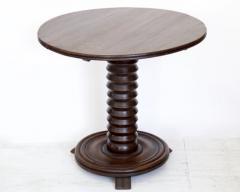 Charles Dudouyt SIDE TABLE WITH SIGNATURE CORK SCREW BASE AND CONCENTRIC CIRCLES AND WONDERFUL - 2997489