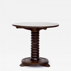 Charles Dudouyt SIDE TABLE WITH SIGNATURE CORK SCREW BASE AND CONCENTRIC CIRCLES AND WONDERFUL - 3000476