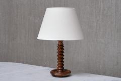 Charles Dudouyt Sculptural Charles Dudouyt Attributed Table Lamp in Ash Wood France 1950s - 4655207