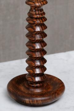 Charles Dudouyt Sculptural Charles Dudouyt Attributed Table Lamp in Ash Wood France 1950s - 4655210
