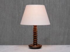 Charles Dudouyt Sculptural Charles Dudouyt Attributed Table Lamp in Ash Wood France 1950s - 4655213