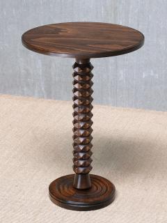 Charles Dudouyt Sculptural Charles Dudouyt Round Side Table in Beech Wood France 1950s - 4699940