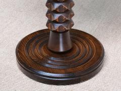 Charles Dudouyt Sculptural Charles Dudouyt Round Side Table in Beech Wood France 1950s - 4699942