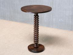 Charles Dudouyt Sculptural Charles Dudouyt Round Side Table in Beech Wood France 1950s - 4699943