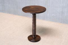 Charles Dudouyt Sculptural Charles Dudouyt Round Side Table in Beech Wood France 1950s - 4699947
