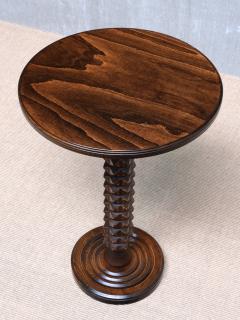 Charles Dudouyt Sculptural Charles Dudouyt Round Side Table in Beech Wood France 1950s - 4699948