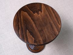 Charles Dudouyt Sculptural Charles Dudouyt Round Side Table in Beech Wood France 1950s - 4699950