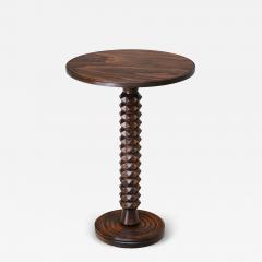 Charles Dudouyt Sculptural Charles Dudouyt Round Side Table in Beech Wood France 1950s - 4700072