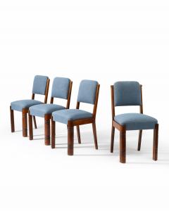 Charles Dudouyt Set of Six Dining Chairs by Charles Dudouyt France c 1940s - 3666623