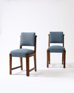 Charles Dudouyt Set of Six Dining Chairs by Charles Dudouyt France c 1940s - 3666627